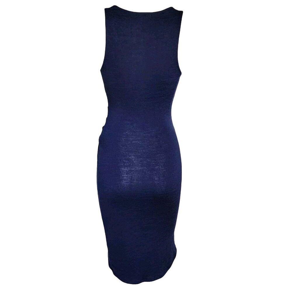 Leith Solid All Dark Blue Sleeveless Pullover Ruc… - image 3